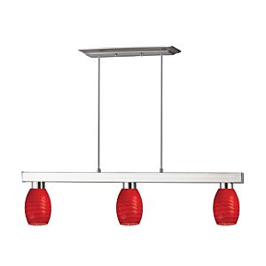 Z-Lite Players 3-Light Linear Pendant Light In Brushed Nickel