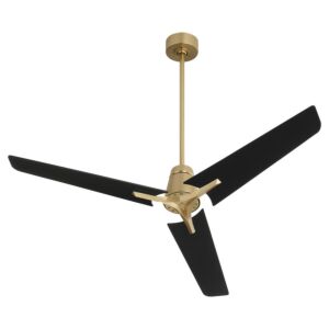 Halcyon 56" Ceiling Fan in Aged Brass by Oxygen Lighting