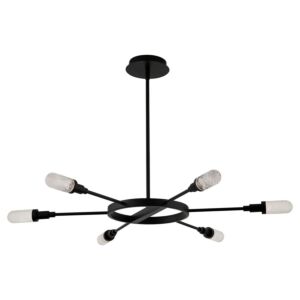 Sperano LED Chandelier in Matte Black by Oxygen Lighting