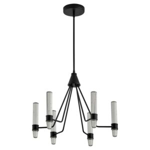 Ethos LED Chandelier in Black by Oxygen Lighting