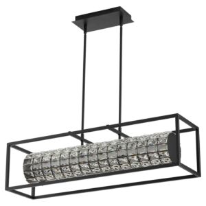 Elan LED Linear Pendant in Black by Oxygen Lighting