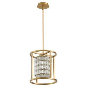 Elan LED Pendant in Aged Brass by Oxygen Lighting