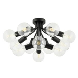 Drea  Semi Flush Mount in Soft Black by Mitzi