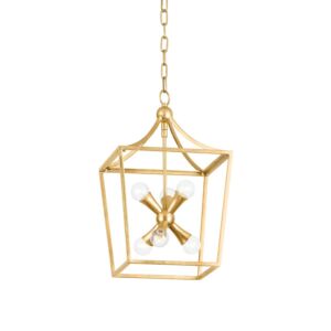 Kendall  Lantern in Vintage Gold Leaf by Mitzi