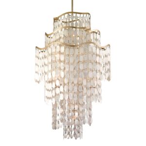 Dolce  Chandelier in Champagne Leaf by Corbett Lighting