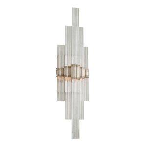 Viola  Wall Sconce in Warm Silver Leaf by Corbett Lighting