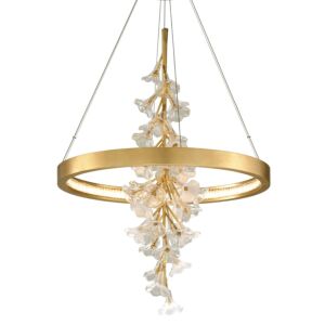 Jasmine LED Chandelier in Gold Leaf by Corbett Lighting