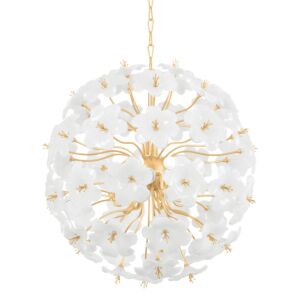 Hygea  Chandelier in Gold Leaf by Corbett Lighting