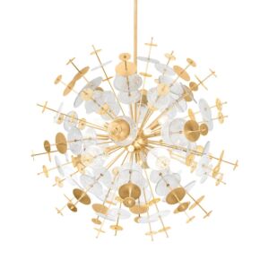 Gleason  Chandelier in Vintage Gold Leaf by Corbett Lighting