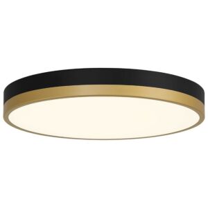 Coco LED Flush Mount in Blackith Antique Brushed Brass by Access