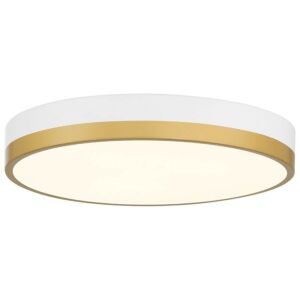 Coco LED Flush Mount in Whiteith Antique Brushed Brass by Access