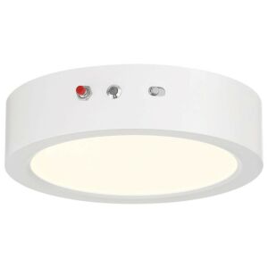 Slim Color Selictible Emergency Battery Backup LED Flush Mount in White by Access