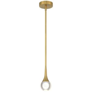 Georgia LED Pendant in Antique Brushed Brass by Access