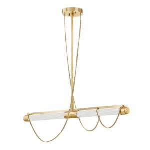 Lariat LED Linear in Vintage Brass by Corbett Lighting