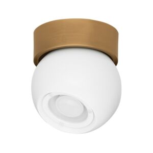 Odin  Flush Mount in Patina Brass And Soft White by Troy Lighting