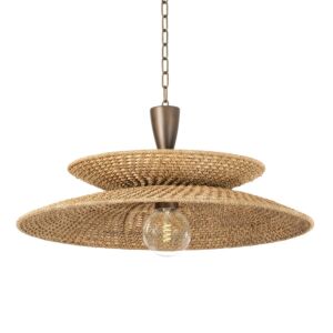 Landry  Pendant in Bronze Leaf by Troy Lighting