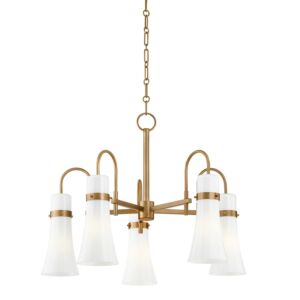 Maple  Chandelier in Patina Brass by Troy Lighting