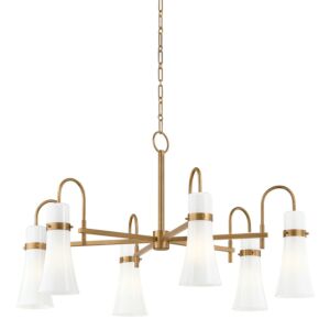 Maple  Chandelier in Patina Brass by Troy Lighting