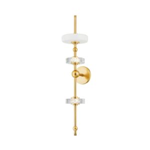 Maynard LED Wall Sconce in Aged Brass by Hudson Valley