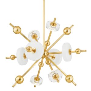 Maynard LED Chandelier in Aged Brass by Hudson Valley