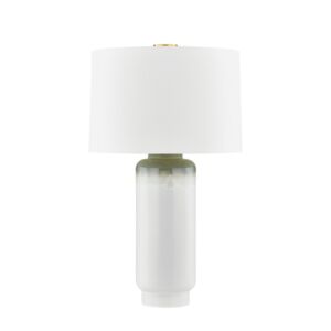 Stafford  Table Lamp in Aged Brass Ceramic Meadow Ombre by Hudson Valley