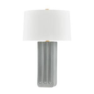 Elmer  Table Lamp in Aged Brass Ceramic Granite by Hudson Valley