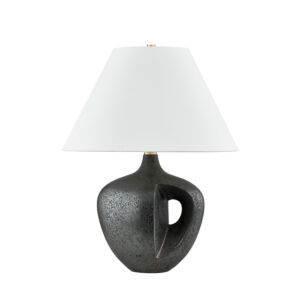 Avenel  Table Lamp in Aged Brass Ceramic Reactive Bronze by Hudson Valley