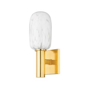 Abina  Wall Sconce in Aged Brass by Mitzi