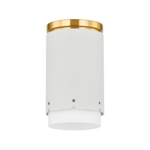 Asa  Flush Mount in Aged Brass Soft White by Mitzi