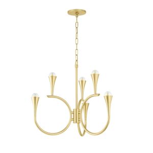 Aviana  Chandelier in Aged Brass by Mitzi