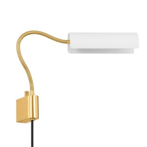 Cassandra  Wall Sconce in Aged Brass Soft White by Mitzi