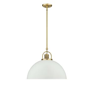 Artistan  Pendant in Vintage Brass Matte White by Millennium