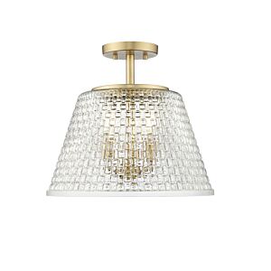 Saben  Semi Flush Mount in Vintage Brass by Millennium