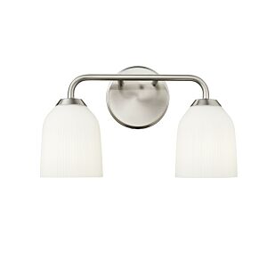 Norah  Bathroom Vanity Light in Brushed Nickel by Millennium