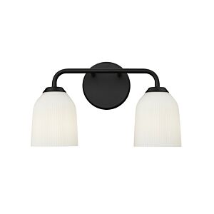 Norah  Bathroom Vanity Light in Matte Black by Millennium