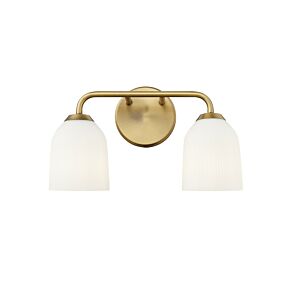 Norah  Bathroom Vanity Light in Vintage Brass by Millennium