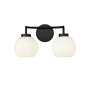 Oprah  Bathroom Vanity Light in Matte Black by Millennium