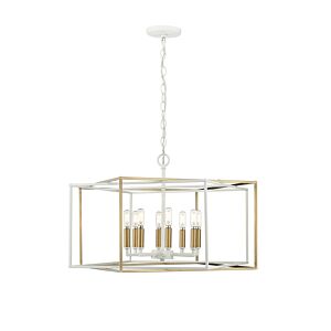 Lowe  Pendant in Matte White Vintage Brass by Millennium