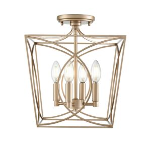 Tracy  Semi Flush Mount in Painted Modern Gold by Millennium