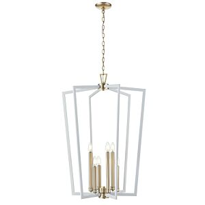 Lizabeth  Pendant in Matte White Modern Gold by Millennium