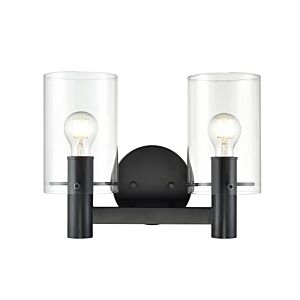 Apolla  Bathroom Vanity Light in Matte Black by Millennium