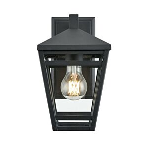 Seager  Outdoor Lantern in Textured Black by Millennium