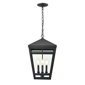 Seager  Outdoor Lantern in Textured Black by Millennium