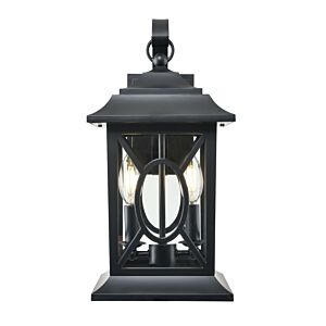 Allbert  Outdoor Lantern in Powder Coated Black by Millennium