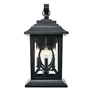 Allbert  Outdoor Lantern in Powder Coated Black by Millennium