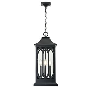 Mallorey  Outdoor Lantern in Powder Coated Black by Millennium