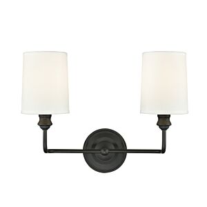 Leena  Bathroom Vanity Light in Matte Black by Millennium