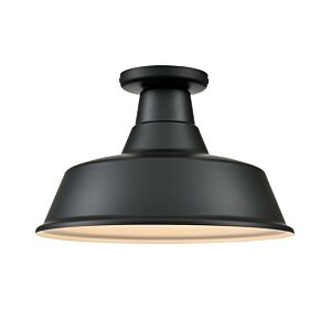 R Series  Semi Flush Mount in Satin Black by Millennium