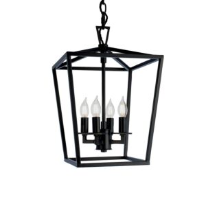 Cage  Chandelier in Matte Black by ELK Home