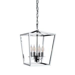 Cage  Chandelier in Polished Nickel by ELK Home